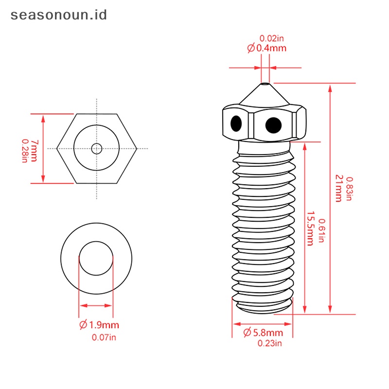 Alfineasonoun 0.4/0.6/0.8/1.0/1.2mm stapelolcano stapelozzle stapelrass stapelozzles stapelrint erkapor erkapnder halilintarrinter .