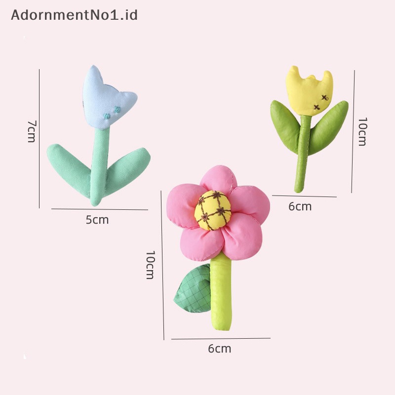 [AdornmentNo1] Multicolor lucu bunga Tulip kain aksesoris untuk wanita syal gesper Pin pakaian korsase DIY bros rambut klip perhiasan