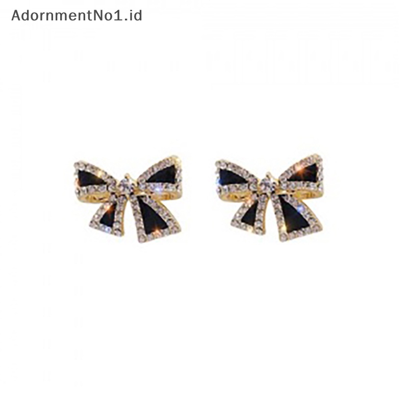 [AdornmentNo1] Baru trendi hias berlian imitasi ikatan simpul anting Stud untuk wanita kepribadian desain unik anting perhiasan pernikahan hadiah ulang tahun