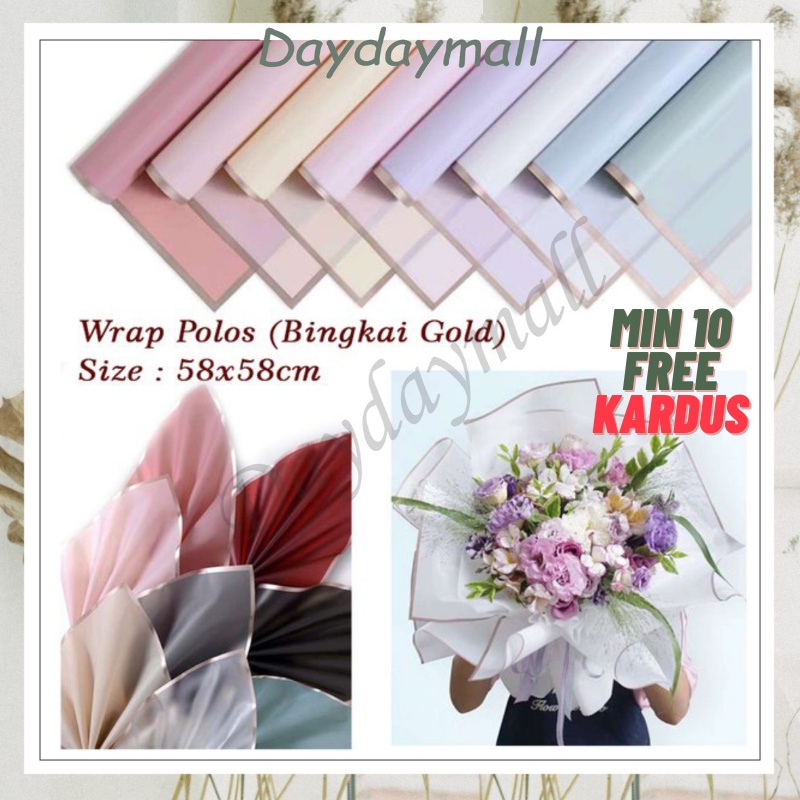 

KB10 FLOWER WRAPPING LINE COLOR CELLOPHANE WATERPROOF KERTAS BUKET PEMBUNGKUS BUNGA [1KG=92PCS]