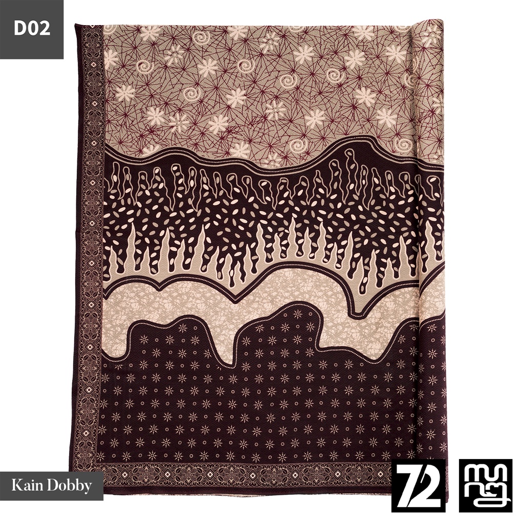 KAIN BATIK DOBBY Premium Motif Lapis Truntum Warna Coklat 723926 Cap 72