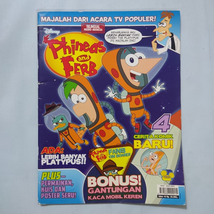 Majalah anak Disney phineas and ferb bilingual