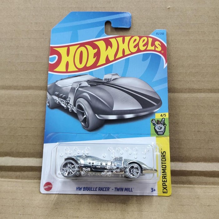 Hotwheels Braille Racer Twin Mill Silver - Lot J 2023