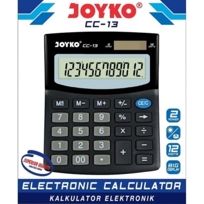 KALKULATOR MEJA JOYKO CC-13 ORIGINAL - CALCULATOR DESKTOP / KANTOR  12Digit CC13