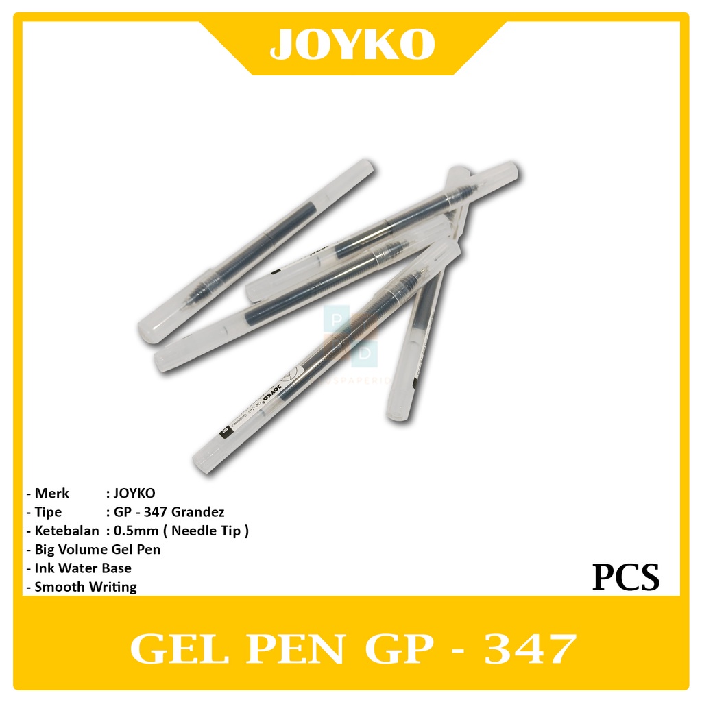 

JOYKO Gel Pen Pulpen Pena GP-347 Grandez - Black -Pcs