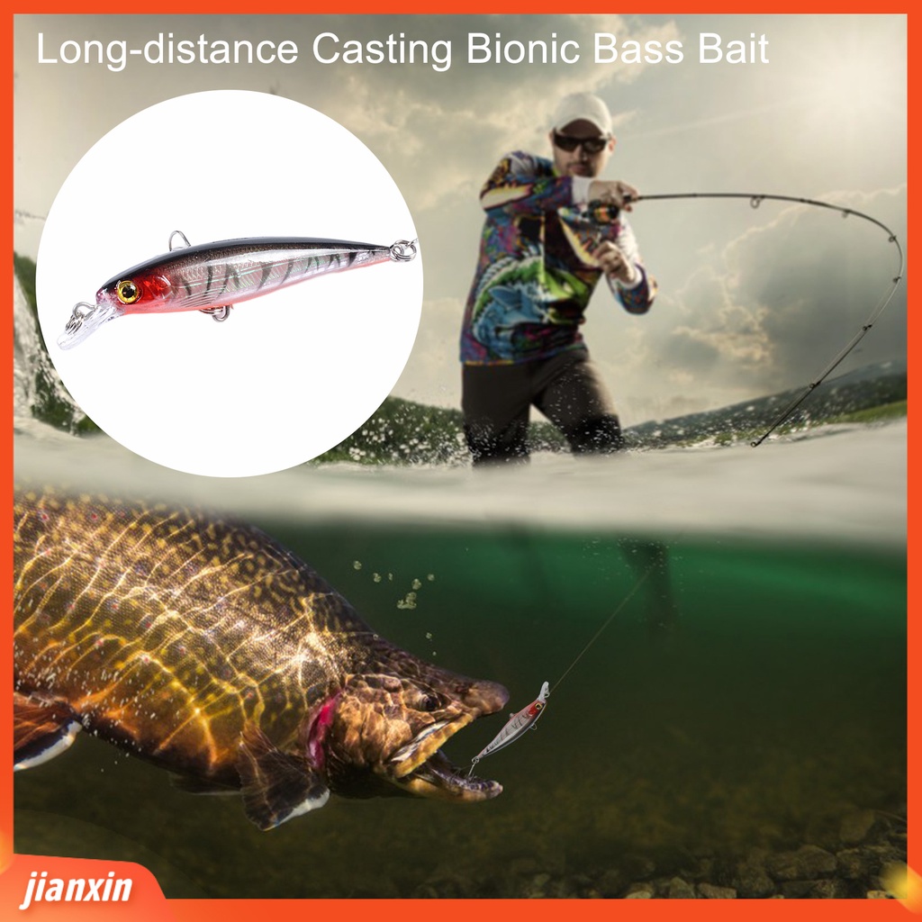 (In Stock) 9cm /7.3g Umpan Pancing Tajam Kait 3D Simulasi Fisheyes Reflektif Angling Lure Ikan Kecil Yang Tenggelam Umpan Buatan Memancing Luar Ruangan