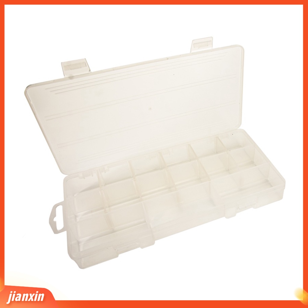 (In Stock) Fishing Tackle Box Kekerasan Tinggi Tahan Aus Reusable Tidak Pecah Anti Bocor Pemikat Penyimpanan Kuat Dan Kokoh 15kisi Kotak Memancing Perlengkapan Memancing