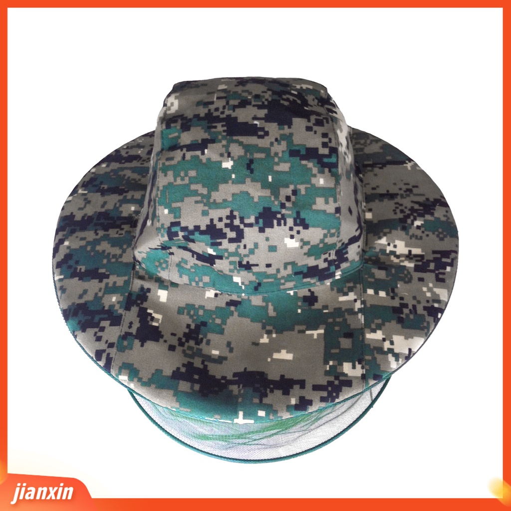 (In Stock) Topi Tabir Surya Tahan Lama Anti Nyamuk Polyester Katun Nyamuk Lebah Bug Mesh Kepala Pelindung Wajah Untuk Memancing