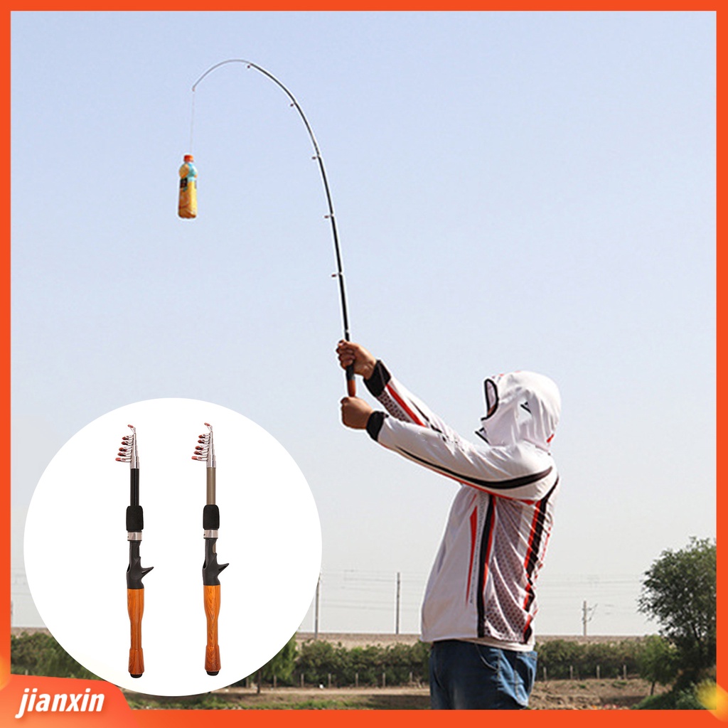 (In Stock) Joran Pancing Cap Tongkat Tebal Heavy Duty Portable Travel Fishing Pole Kit Untuk Outdoor