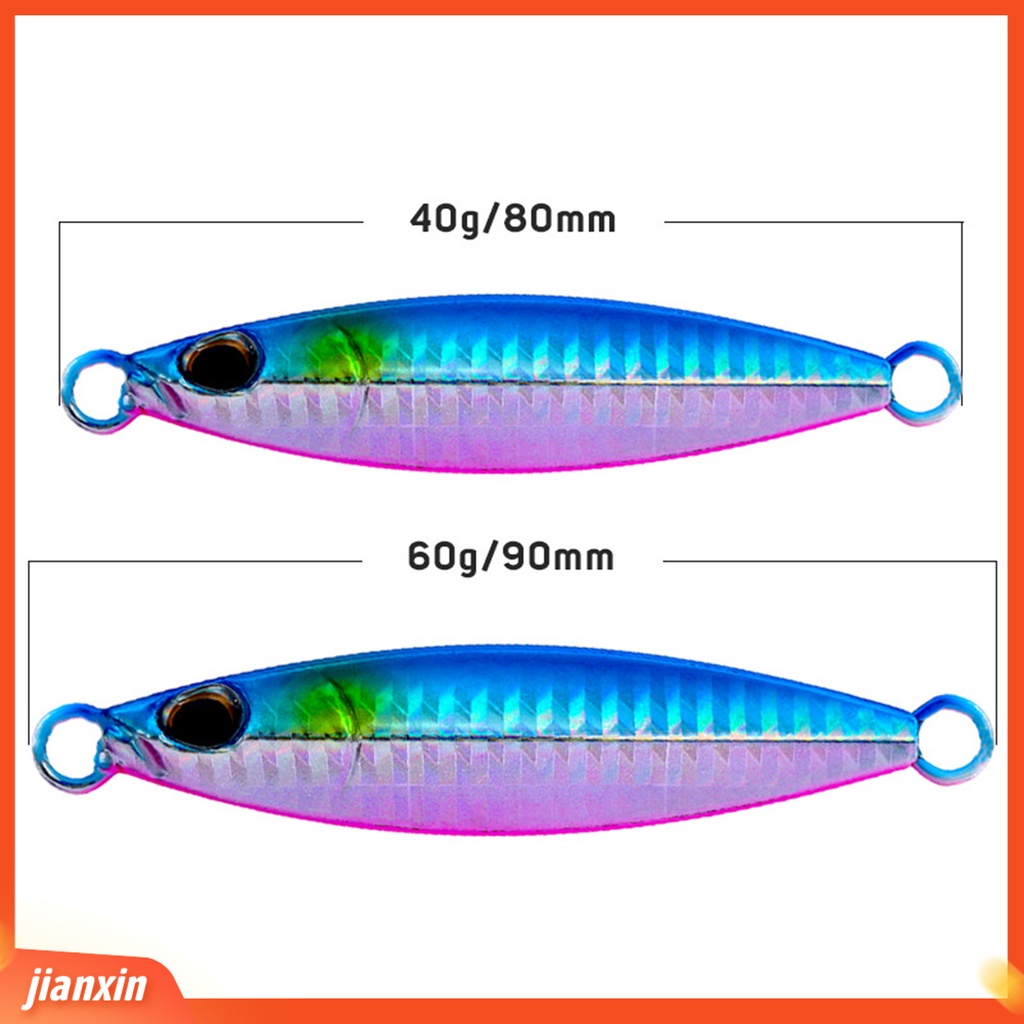 (In Stock) 40g /60g Umpan Pancing Metal Asimetris Reflektif Ketangguhan Yang Baik Jigging Lure Untuk Memancing