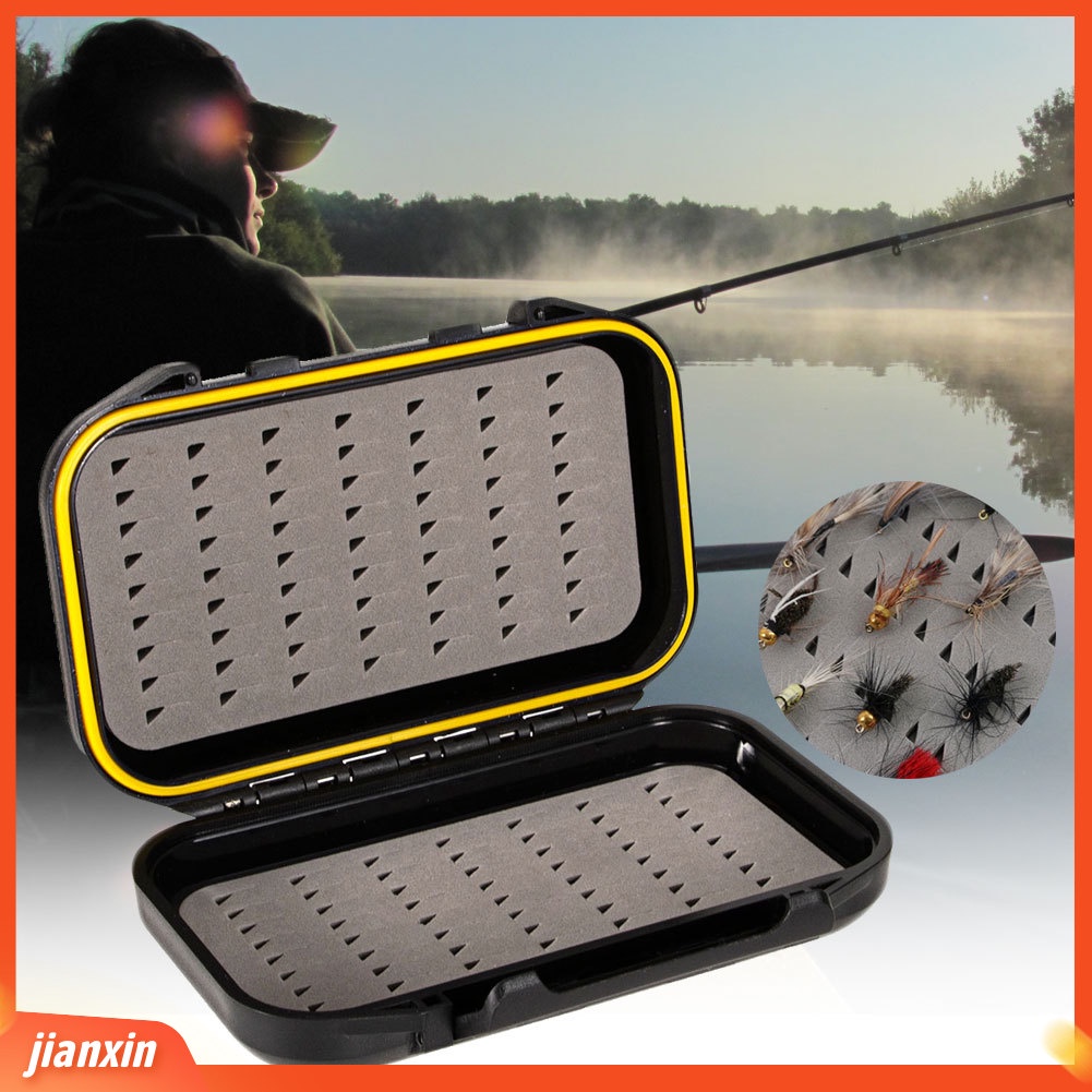 (In Stock) Portable Waterproof Fly Fishing Lure Umpan Trout Flies Kotak Penyimpanan Plastik Case