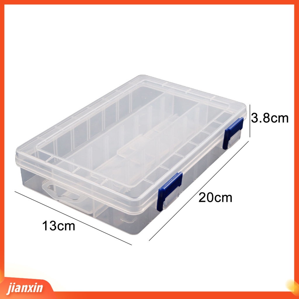 (In Stock) Kotak Penyimpanan Pancing Transparan Plastik PP Multi Grid Portabel Dapat Dilepas
