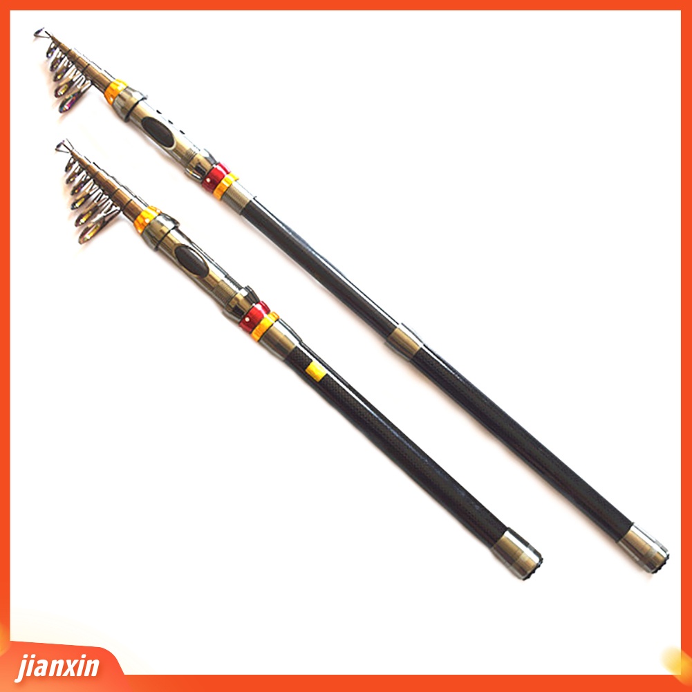 (In Stock) 1.8 /2.1 /2.4 /2.7 /3.0 /3.3 /3.6m Carbon Fiber Telescopic Sea Fishing Rod Pole Tackle