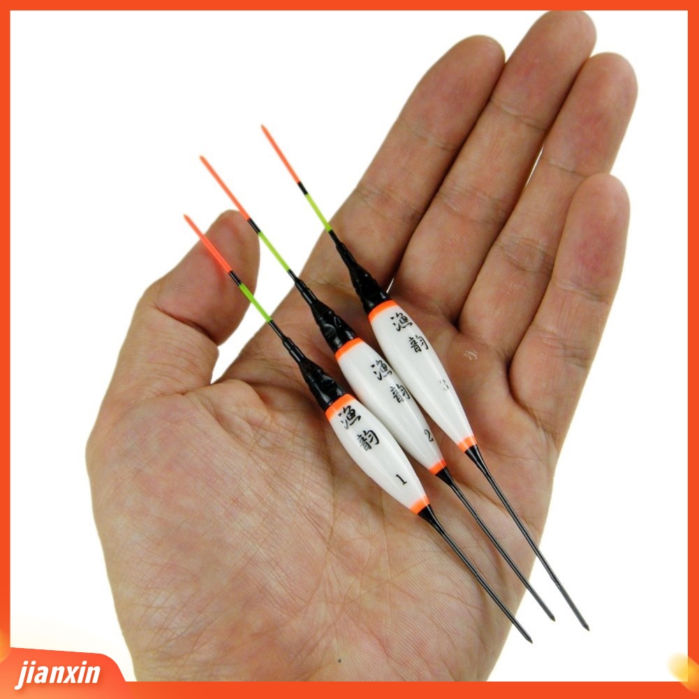 (In Stock) 3Pcs Bercahaya Lampu LED Elektronik Vertikal Malam Memancing Pelampung Bobber Pelampung