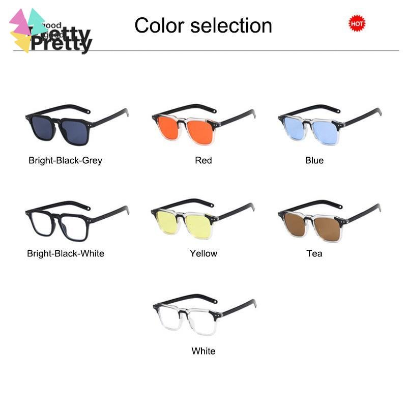 Kacamata Hitam Kacamata gaya terbaru Bingkai Persegi Korean Fashion Sunglasses Wanita Dan Pria