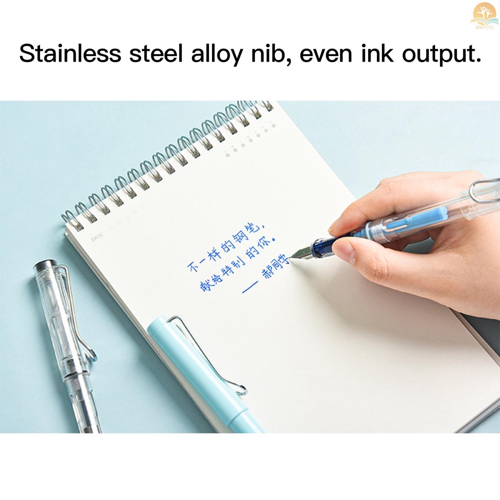 In Stock Fountain Pen Set 0.5mm Nib Dengan 12kartrid Tinta 2matahari1 Penyerap Tinta Tulisan Yang Sangat Baik Hadiah Untuk Pelajar Sekolah Kantor Bisnis Pria Dan Wanita