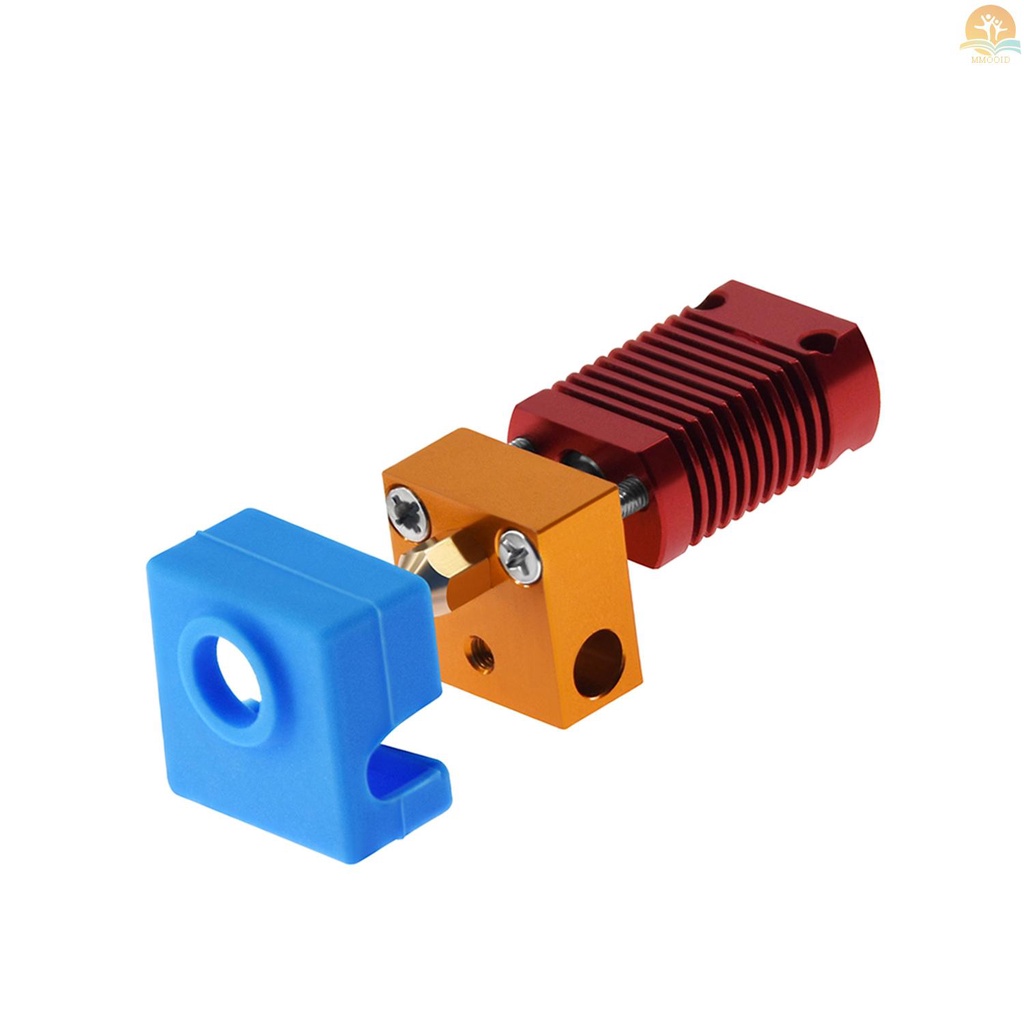 In Stock Metal Hotend Extruder Kit Dengan Nozzle 0.4mm Aluminium Blok Pemanas Silikon Sock 12/24V 40W Kompatibel Dengan Creality CR-10 CR-10S Ender 3ender 3pro 3D Printer