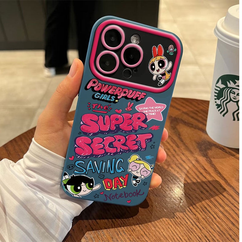 IPHONE Casing Ponsel Desain Gadis Polisi Kecil Tiga Warna Kompatibel Dengan Iphone12 13 14 11 Pro Max X Xs Max Xr Qpqk
