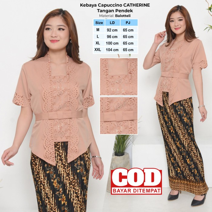

Atasan Kebaya KutuBaru Encim Wanita Modern Mewah |Kebaya Wisuda Elegan - XL, Hitam