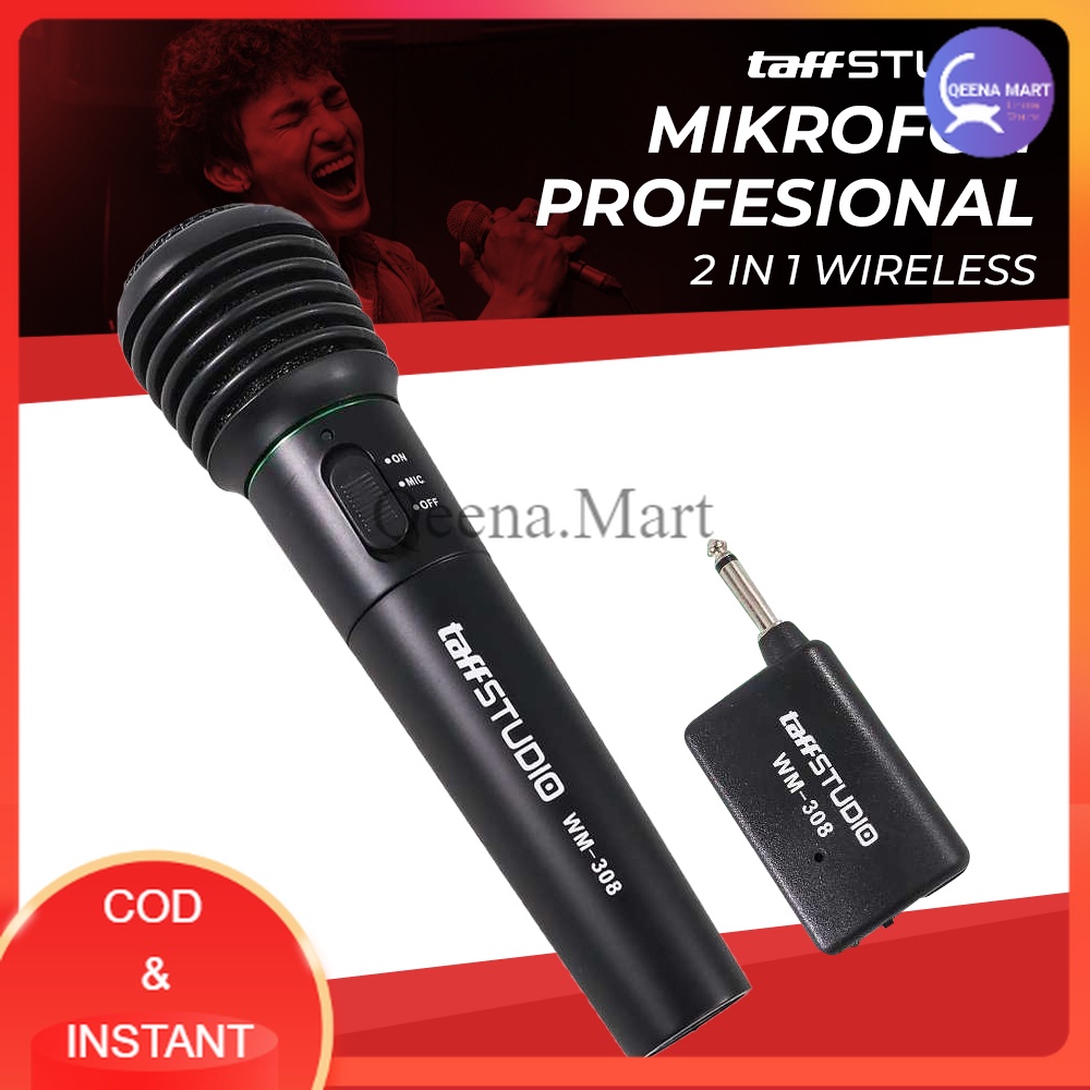 Mikrofon Profesional 2 in 1 Wireless Wired - WM-308