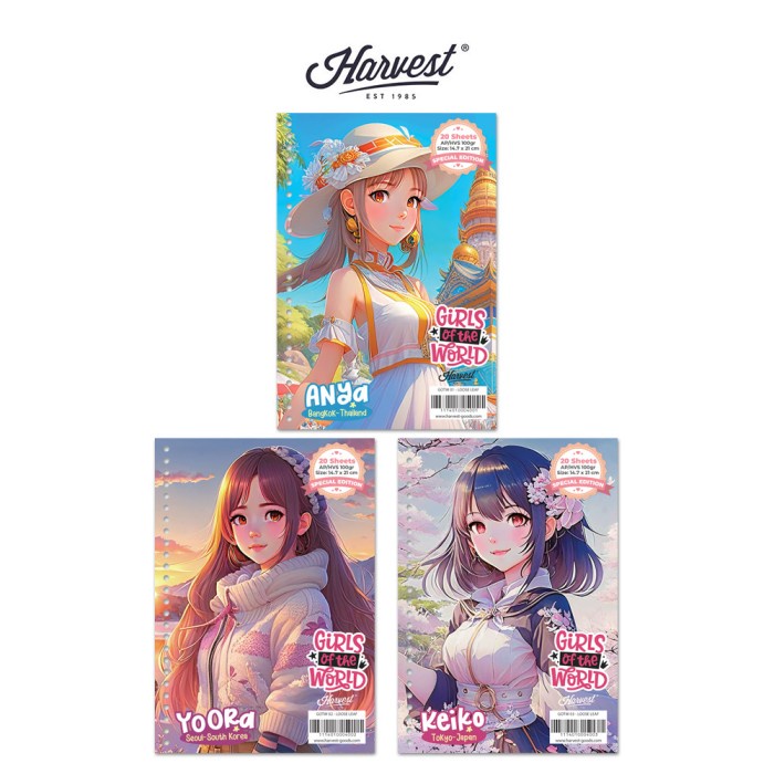 

Loose Leaf / Kertas Binder Harvest A5 Girls of The World isi 3 - East