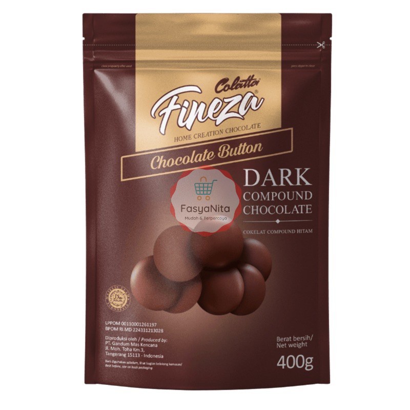 

Colatta Fineza Chocolate Button Dark Chocolate 400grm