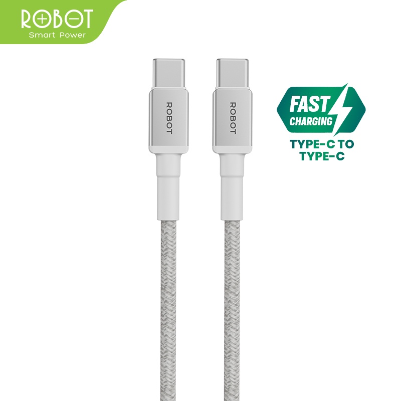 ROBOT CABLE Kabel RSCC120 RSCC Data Type-C To Type-C KABEL DATA C TO C Original 1,2 Meter tepsi to t
