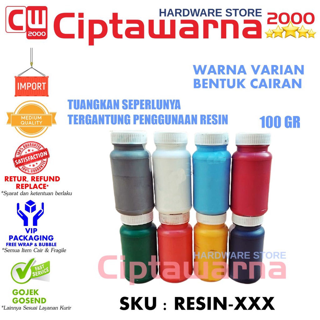 

Pigment Resin / Pewarna Resin Lem Warna 100gr marmer kalung anting