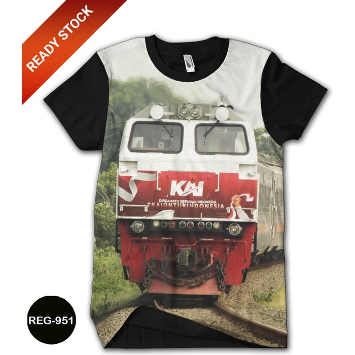 EDD Kaos Kereta Api cc206 Livery Kemerdekaan Lokomotif Baju Anak #REG-951 - No.1 (1-2 thn)