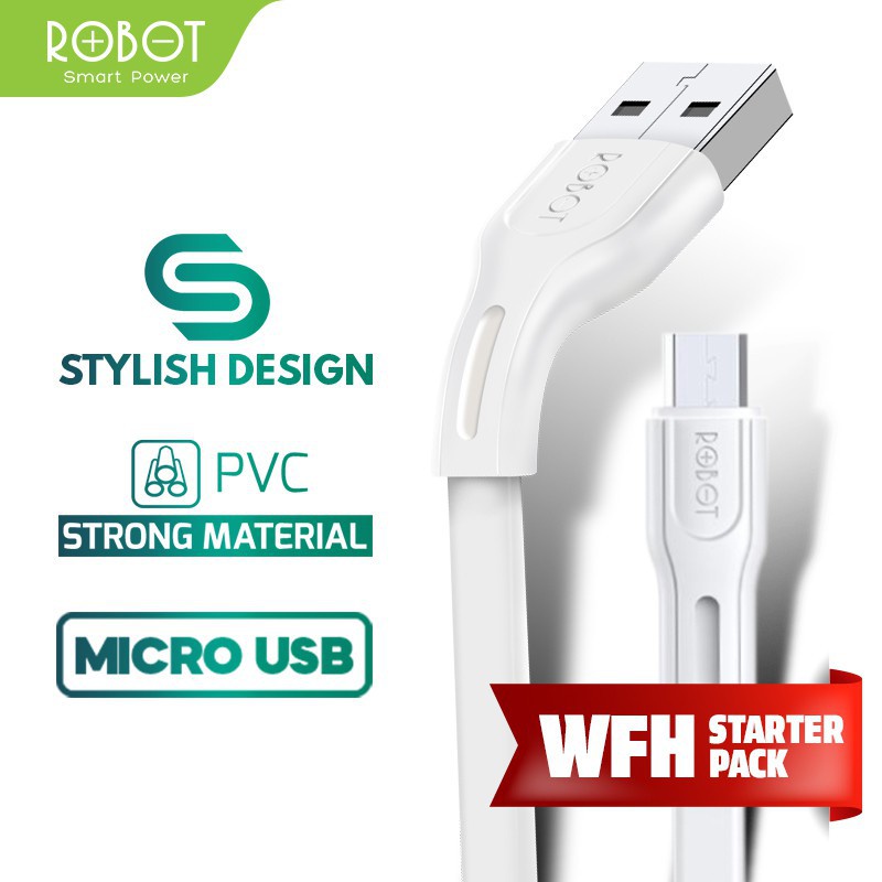 ROBOT Kabel Data Type-C Fast Charging RDC100S Quick Charging 1M - Garansi Resmi 1 Tahun