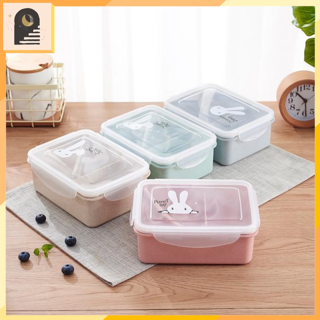 Either.Id - Kotak Tempat Makan / Lunch Box / Bpa Free / PP Jerami Gandum / Bento Set / Tepak makan anak  / tempat makan anak/ souvenir ulta / souvenir ulang tahun