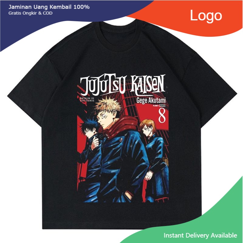 KAOS JUJUTSU KAISEN | T-SHIRT BAJU JAPAN MANGA ANIME JUJUTSU KAISEN | KAOS HITAM JAPAN MANGA