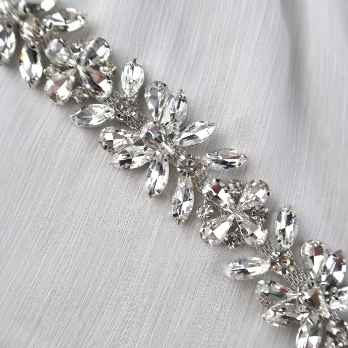 Payet Rangkai Kristal Swarovski Mewah | Rhinestone Chain Belt