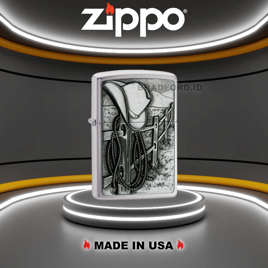 Korek Api Zippo Resting Cowboy 24879 Original Made In USA