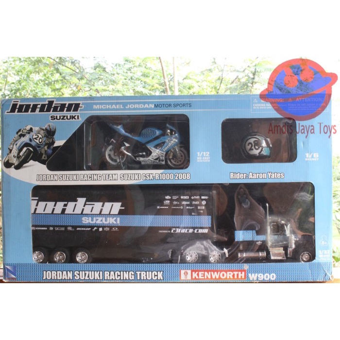 Newray Gift Pack Michael Jordan Motor Sports Rare - Diecast Hitam Biru