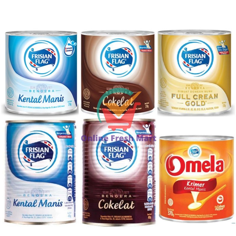 

(kirim instant) FRISIAN FLAG Kental Manis Full Cream Gold putih coklat krimer omela - Online Fresh Mart Denpasar