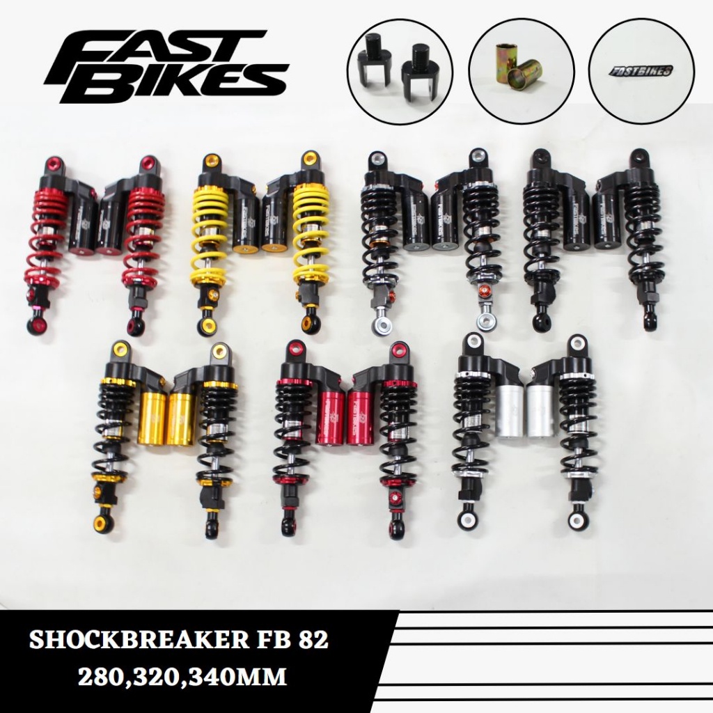 SHOCK SHOCKBREAKER TABUNG ATAS SHOCK BELAKANG FAST BIKES DUAL SHOCK MATIC BEBEK UNIVERSAL UK 280 320