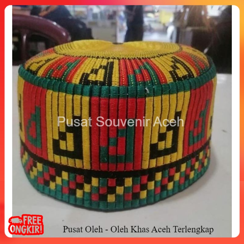 kupiah meukeutop/peci Teuku Umar BORDIR aceh OPEN GLOSIR BISA COD
