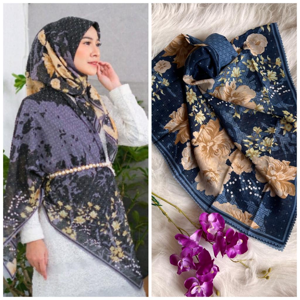 JILBAB SEGI EMPAT VOAL PREMIUM LC || HIJAB VOAL MOTIF LASER CUT|| FARSYA ADEEVA  ~ (A)