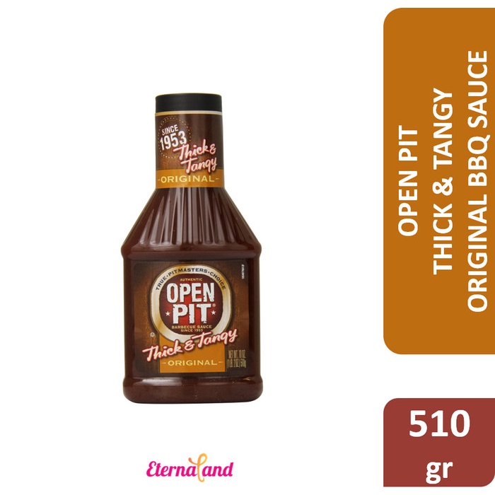 

Open Pit Barbecue Sauce - saus open pit bbq impor usa - Thick & Tangy