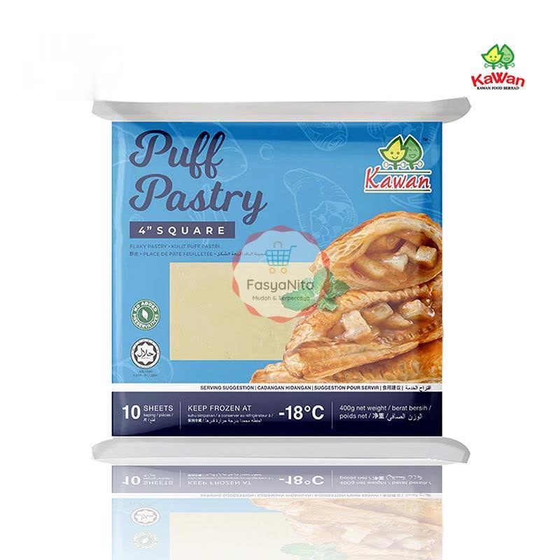 

KAWAN FOOD Puff Pastry Square 4 Inch isi 10pcs 400gr, Kulit Pastry