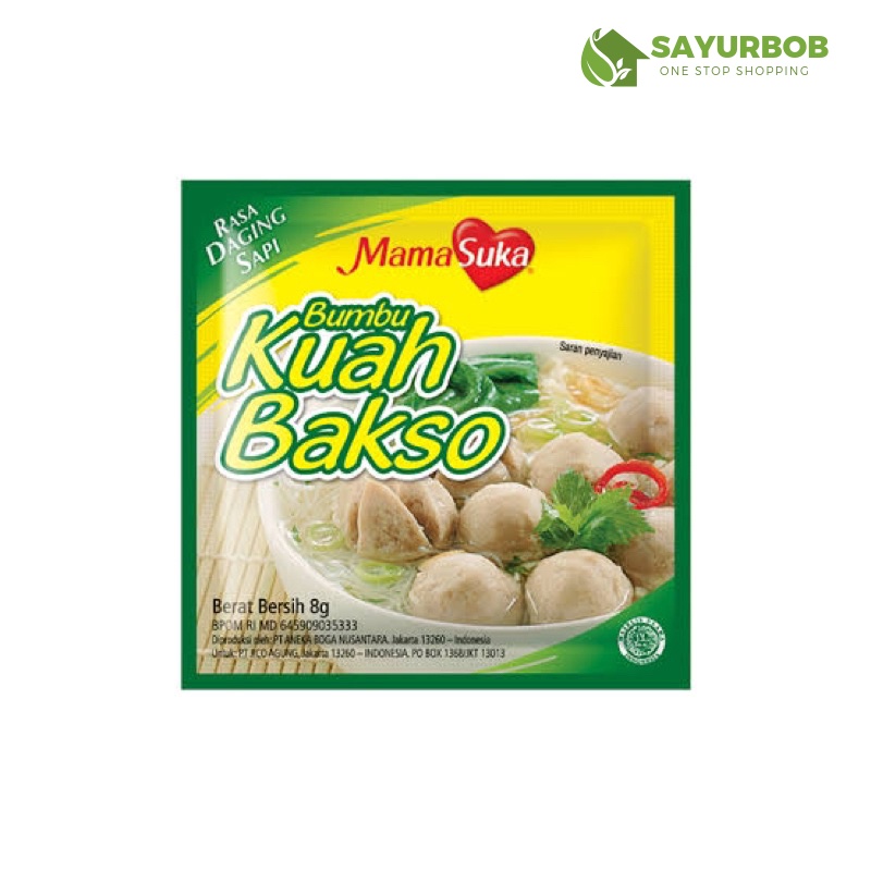 

Bumbu Kuah Bakso Sapi Mamasuka 8gr 1 Sachet SayurBob