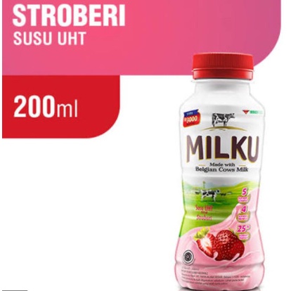 

Milku Susu UHT Rasa Strawbery 200 ml x 12 botol