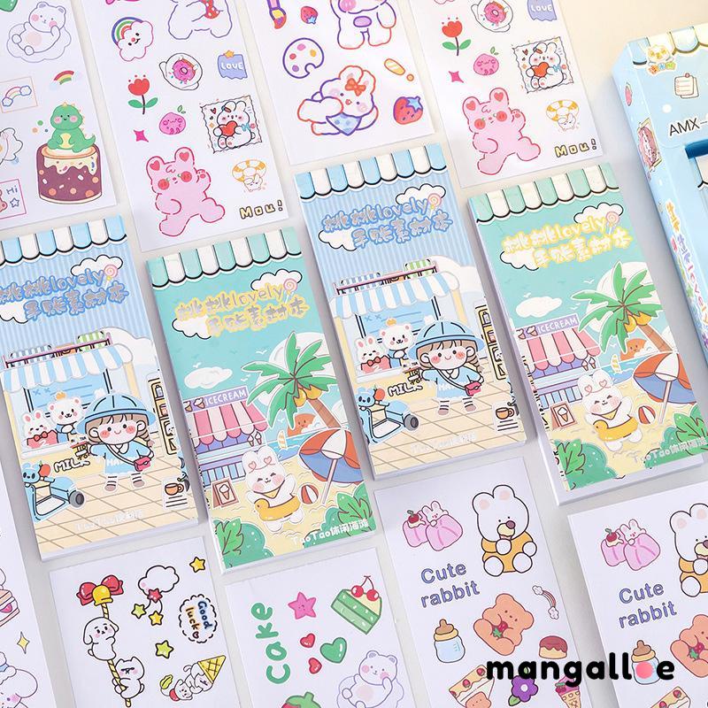 

Stiker Bahan Buku Stiker Lucu Buku Gambar Siswa DIY Bahan Stiker Alat Tulis -MG