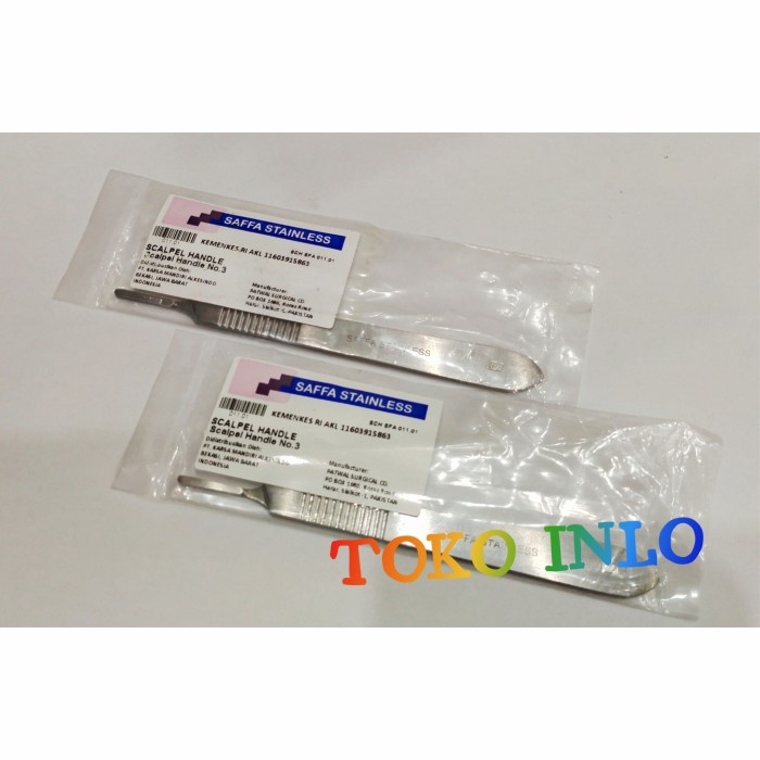 

Scalpel Handle no.3 & no.4 merk Saffa/Gagang Pisau Operasi