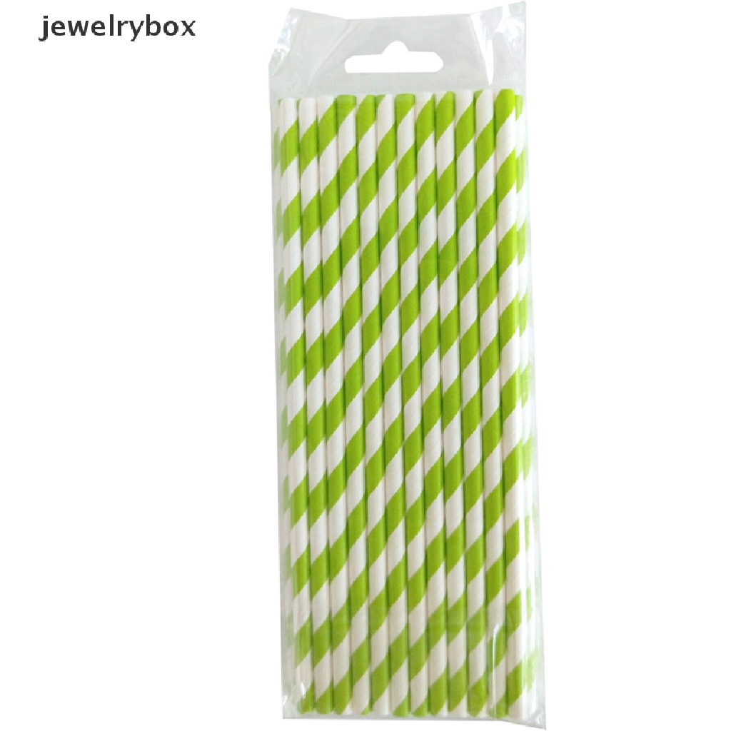 [jewelrybox] Biodegradable Stripes Paper Straw Stripes Sedotan Minum Pesta Ulang Tahun Pernikahan Butik
