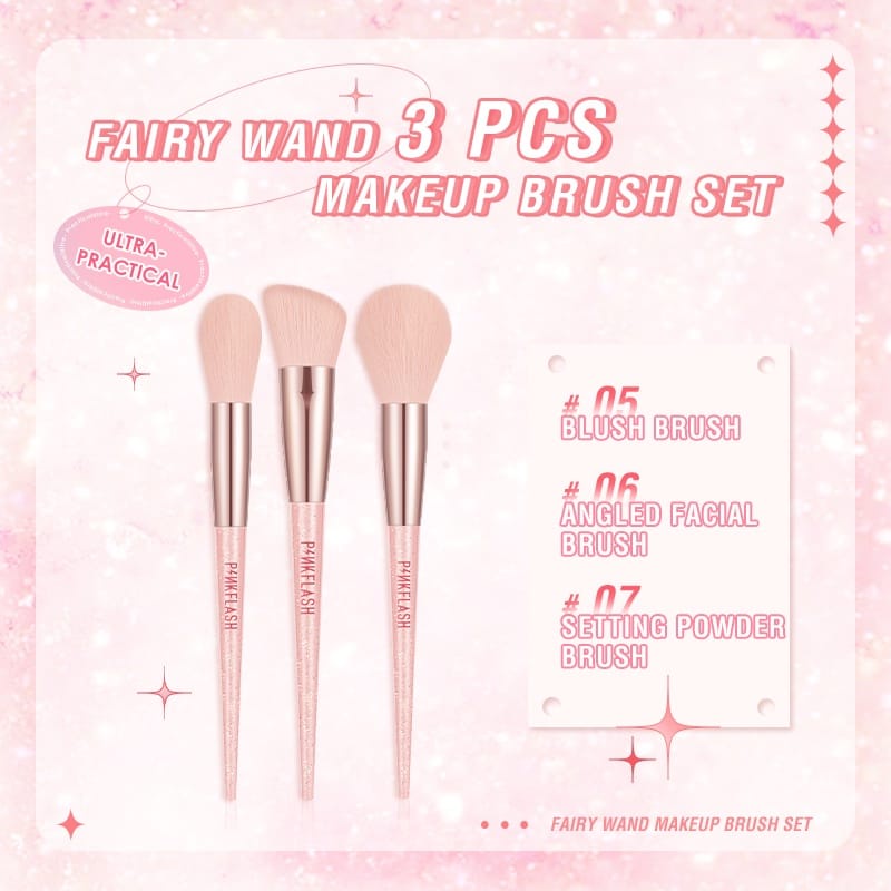 [BPOM&amp;ORI] PINKFLASH 3PCS MAKE UP BRUSH