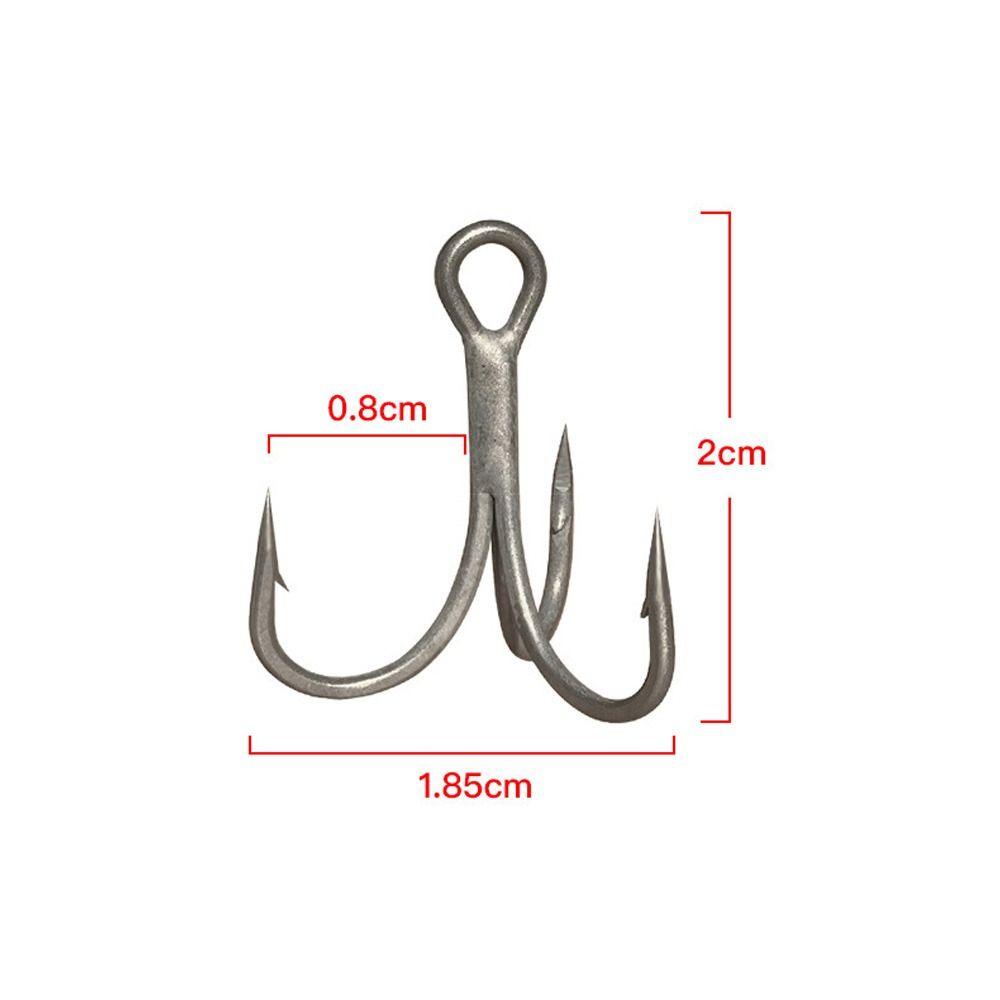 TOP 20pcs /Set Fishhooks Black Nikel Lure Diperhatikan Treble Jig