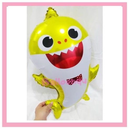 Balon Baby Shark Shape 60cm / Balon Foil Karakter Shark