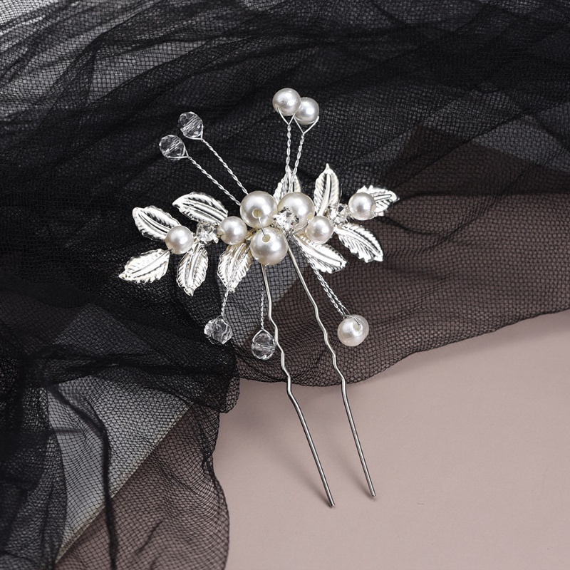 [Unggulan] Bridal Barrette Sopak Untuk Pernikahan Bunga Mutiara Kristal Pernikahan Rambut Jepit Rambut Mutiara Berlian Imitasi Hair Clips Women Wedding Hair Accessories